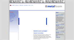 Desktop Screenshot of metalfoam.de