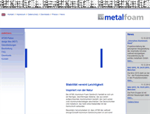 Tablet Screenshot of metalfoam.de