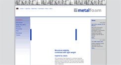 Desktop Screenshot of en.metalfoam.de