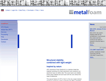 Tablet Screenshot of en.metalfoam.de